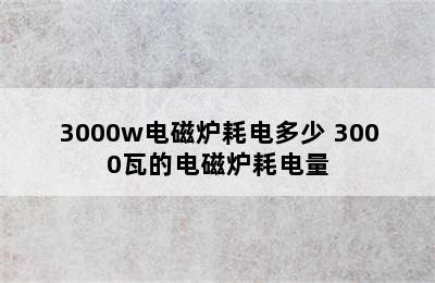 3000w电磁炉耗电多少 3000瓦的电磁炉耗电量